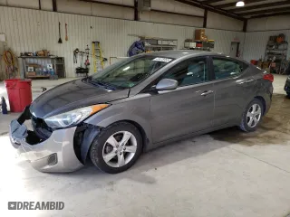 2013 Hyundai Elantra GLS PZEV with VIN 5NPDH4AE7DH311252, listed as a Copart auction lot 49475965 with 124,332 mi miles and Salvage Title. Bid and sale history available at carsss.com. Image 1.