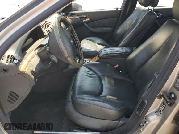 2004 Mercedes-Benz S-Class with VIN WDBNG75J24A412348, listed as a Copart auction lot 65396214 with 0 mi miles and Clean Title. Bid and sale history available at carsss.com. Image 7.