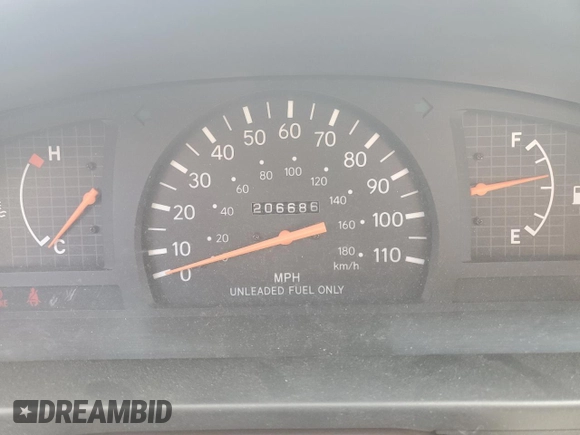 1998 Toyota Tacoma with VIN 4TANL42N3WZ077653, listed as a Copart auction lot 47258075 with 206,686 mi miles and Salvage Title. Bid and sale history available at carsss.com. Image 9.