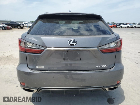 2022 Lexus RX 350 F Sport with VIN 2T2YZMDA0NC312444, listed as a Copart auction lot 53786205 with 60,684 mi miles and Salvage title. Bid and sale history available at DreamBid. Image 6.