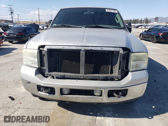 2005 Ford F-250 with VIN 1FTSW20Y35EB21950, listed as a Copart auction lot 45047195 with 190,951 mi miles and Salvage title. Bid and sale history available at DreamBid. Image 5.