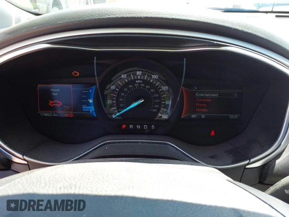 2016 Ford Fusion SE with VIN 3FA6P0H74GR228638, listed as a IAAI auction lot 42056912 with 176,622 mi miles. Bid and sale history available at carsss.com. Image 7.