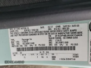 2017 Ford Fiesta SE with VIN 3FADP4BJ6HM134424, listed as a Copart auction lot 83703724 with Not Provided miles and Salvage Title. Bid and sale history available at DreamBid. Image 12.
