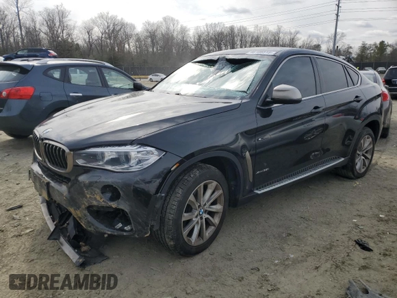 2017 BMW X6 xDrive35i with VIN 5UXKU2C35H0U29823, listed as a Copart auction lot 46106815 with 112,258 mi miles and Salvage Title. Bid and sale history available at carsss.com. Image 1.
