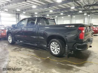 2021 Chevrolet Silverado 1500 Custom with VIN 1GCUYBEF0MZ256840, listed as a Copart auction lot 41638615 with 55,904 mi miles and Salvage Title. Bid and sale history available at carsss.com. Image 2.