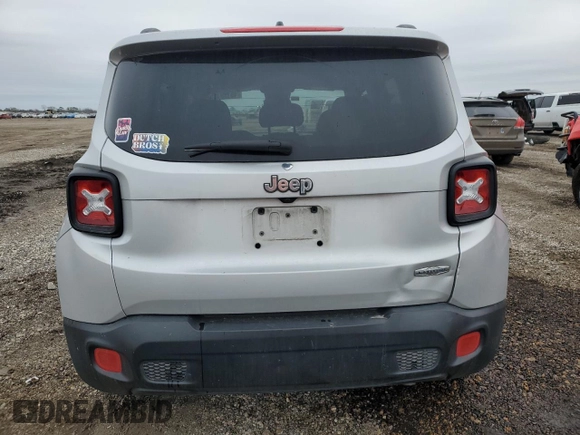 2017 Jeep Renegade Latitude with VIN ZACCJABB5HPF30386, listed as a Copart auction lot 46129335 with 169,868 mi miles and Salvage Title. Bid and sale history available at carsss.com. Image 6.