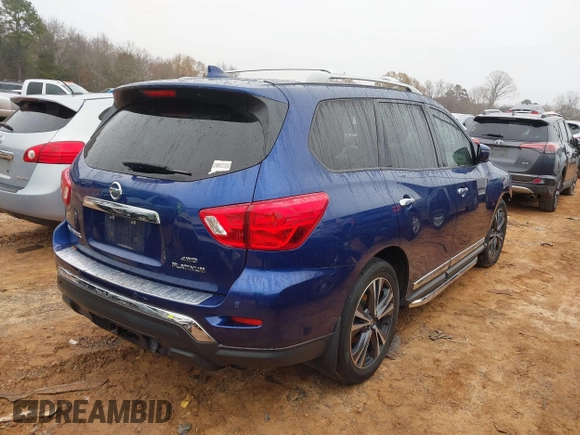 2020 Nissan Pathfinder Platinum with VIN 5N1DR2DM0LC610995, listed as a IAAI auction lot 41109334 with 94,065 mi miles. Bid and sale history available at carsss.com. Image 4.