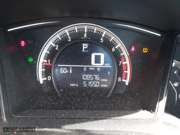 2016 Honda Civic Sedan LX with VIN 2HGFC2F51GH568751, listed as a IAAI auction lot 41826325 with 108,576 mi miles. Bid and sale history available at carsss.com. Image 16.