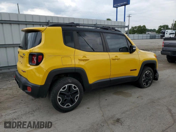 2017 Jeep Renegade Trailhawk with VIN ZACCJBCB8HPE96285, listed as a Copart auction lot 59557855 with 170,837 mi miles and Salvage title. Bid and sale history available at DreamBid. Image 3.