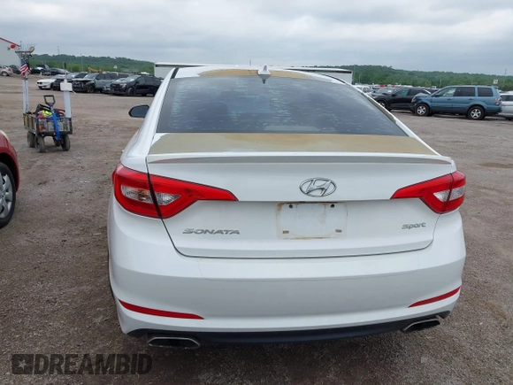 2015 Hyundai Sonata Sport with VIN 5NPE34AF9FH110094, listed as a IAAI auction lot 42142628 with 77,603 mi miles and . Bid and sale history available at DreamBid. Image 16.