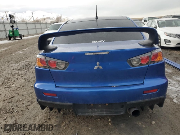 2008 Mitsubishi Lancer Evolution GSR with VIN JA3AW86V38U049989, listed as a Copart auction lot 84926554 with 99,312 mi miles and Salvage Title. Bid and sale history available at carsss.com. Image 6.