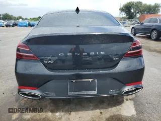 2023 Genesis G70 3.3T with VIN KMTG54TE8PU118039, listed as a Copart auction lot 67553654 with 7,515 mi miles and Salvage Title. Bid and sale history available at carsss.com. Image 6.