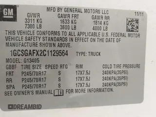 2012 Chevrolet Express Cargo Van with VIN 1GCSGAFX2C1129564, listed as a IAAI auction lot 41926325 with 257,259 mi miles. Bid and sale history available at carsss.com. Image 9.