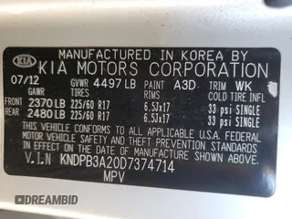 2013 Kia Sportage LX z VIN KNDPB3A20D7374714, wystawiony jako Copart lot #60260025 z przebiegiem 68 178 mil mil oraz Czysty tytuł • Clean title. Historia ofert i sprzedaży dostępna na DreamBid. Obrazek 12.