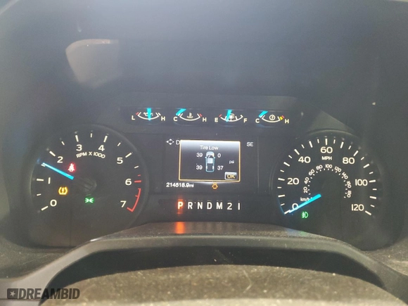 2016 Ford F-150 XLT with VIN 1FTEW1EP5GKF87634, listed as a Copart auction lot 48492505 with 214,518 mi miles and Salvage Title. Bid and sale history available at carsss.com. Image 9.