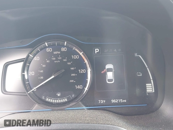 2017 Hyundai Ioniq Blue with VIN KMHC65LC2HU048243, listed as a IAAI auction lot 41945177 with 96,215 mi miles and . Bid and sale history available at DreamBid. Image 15.