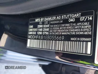 2014 Mercedes-Benz E 350 Luxury with VIN WDDHF8JB1EB055669, listed as a IAAI auction lot 42514114 with 130,655 mi miles and . Bid and sale history available at DreamBid. Image 9.