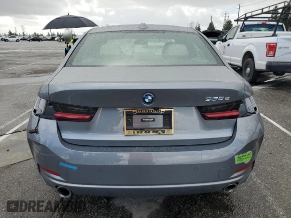 2023 BMW 3 Series 330e with VIN 3MW39FF09P8C95660, listed as a Copart auction lot 47651645 with 28,484 mi miles and Salvage Title. Bid and sale history available at carsss.com. Image 6.