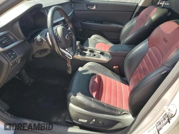 2019 Kia Optima SX with VIN 5XXGW4L20KG362431, listed as a Copart auction lot 56152375 with 98,829 mi miles and Salvage title. Bid and sale history available at DreamBid. Image 7.