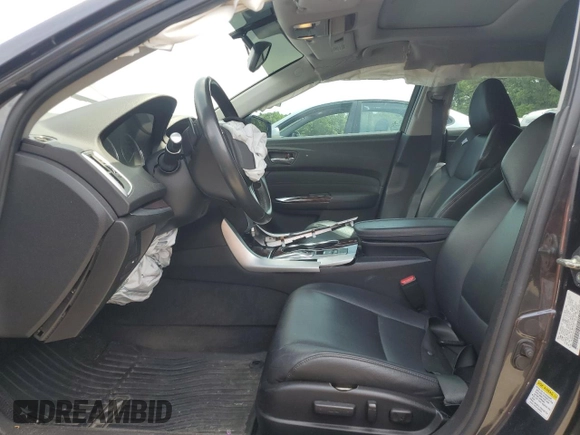 2015 Acura TLX V6 with VIN 19UUB2F38FA017772, listed as a Copart auction lot 56461695 with Not provided miles and Salvage title. Bid and sale history available at DreamBid. Image 7.