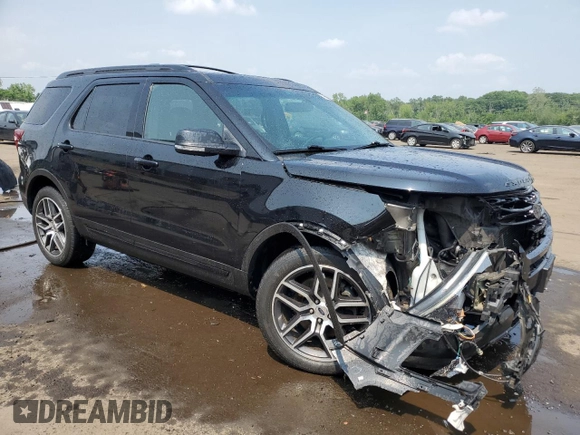 2017 Ford Explorer Sport with VIN 1FM5K8GT2HGB85830, listed as a Copart auction lot 59682215 with 89,981 mi miles and Salvage title. Bid and sale history available at DreamBid. Image 4.