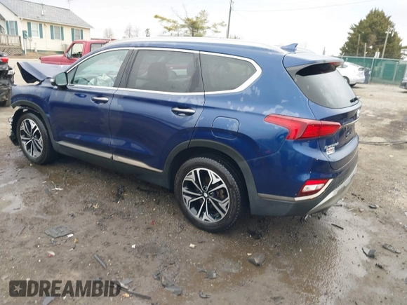 2020 Hyundai Santa Fe Limited with VIN 5NMS5CAA6LH276416, listed as a IAAI auction lot 41507669 with 54,887 mi miles. Bid and sale history available at carsss.com. Image 3.