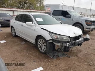 2014 Honda Accord EX-L with VIN 1HGCR2F86EA163363, listed as a IAAI auction lot 41825571 with 66,569 mi miles and . Bid and sale history available at carsss.com. Image 1.