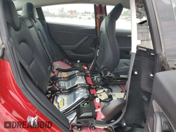 2023 Tesla Model 3 with VIN 5YJ3E1EA5PF567113, listed as a Copart auction lot 53376365 with 45,247 mi miles and Salvage title. Bid and sale history available at DreamBid. Image 10.