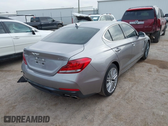 2021 Genesis G70 2.0T with VIN KMTG64LA9MU073635, listed as a IAAI auction lot 41829019 with 47,186 mi miles and . Bid and sale history available at DreamBid. Image 4.