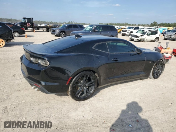 2019 Chevrolet Camaro 2LT with VIN 1G1FD1RS7K0152183, listed as a Copart auction lot 45925635 with 71,937 mi miles and Salvage Title. Bid and sale history available at carsss.com. Image 3.