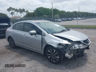 2015 Honda Civic Sedan EX with VIN 19XFB2F83FE116399, listed as a IAAI auction lot 42050811 with 156,682 mi miles. Bid and sale history available at carsss.com. Image 1.
