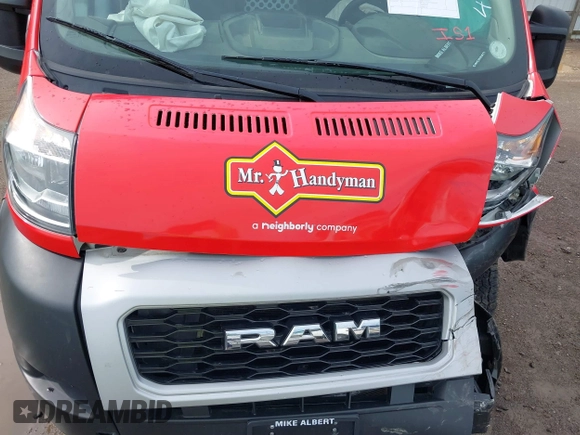 2022 Ram ProMaster Cargo with VIN 3C6LRVDG0NE111435, listed as a IAAI auction lot 41854667 with 72,524 mi miles and . Bid and sale history available at DreamBid. Image 10.