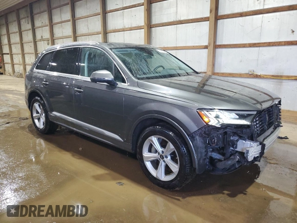 2024 Audi Q7 Premium Plus with VIN WA1LCBF71RD006474, listed as a Copart auction lot 62633915 with 33,316 mi miles and Clean title. Bid and sale history available at DreamBid. Image 4.