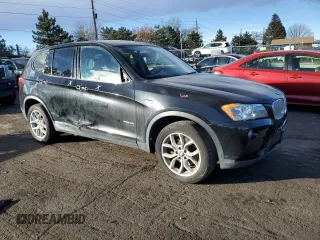 2013 BMW X3 xDrive35i with VIN 5UXWX7C53DL977769, listed as a Copart auction lot 84625774 with 128,981 mi miles and Salvage Title. Bid and sale history available at DreamBid. Image 4.