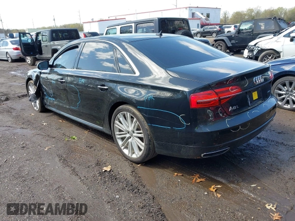 2017 Audi A8 with VIN WAU44AFD0HN019147, listed as a IAAI auction lot 41925027 with 44,542 mi miles and . Bid and sale history available at DreamBid. Image 3.