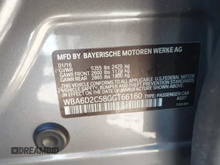 2016 BMW 6 Series 640i xDrive with VIN WBA6D2C58GGT66160, listed as a IAAI auction lot 41130666 with 102,064 mi miles and . Bid and sale history available at carsss.com. Image 9.