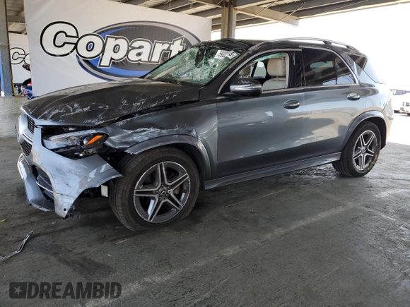 2023 Mercedes-Benz GLE 350 with VIN 4JGFB4KB5PA918384, listed as a Copart auction lot 59323955 with 35,607 mi miles and Salvage title. Bid and sale history available at DreamBid. Image 1.