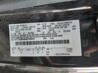 2022 Ford F-250 XL with VIN 1FT7X2B69NEF95657, listed as a Copart auction lot 50950495 with 44,978 mi miles and Salvage Title. Bid and sale history available at DreamBid. Image 13.