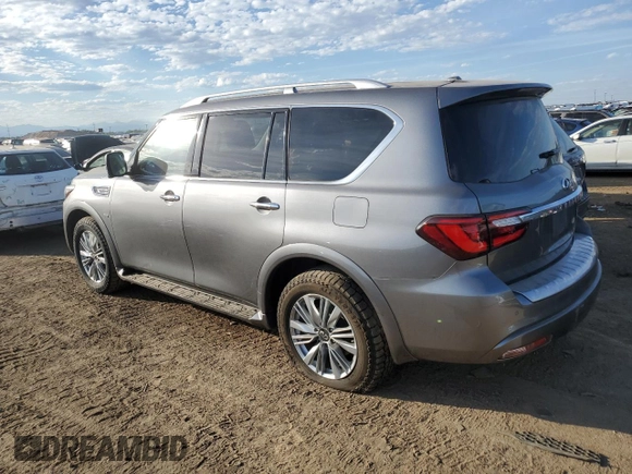 2020 Infiniti QX80 LUXE with VIN JN8AZ2NE4L9250677, listed as a Copart auction lot 72859574 with 96,483 mi miles and Salvage Title. Bid and sale history available at carsss.com. Image 2.