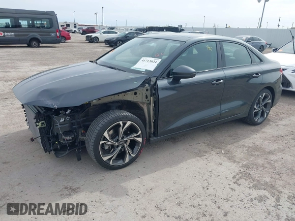2023 Audi A3 Premium with VIN WAUAUDGYXPA034587, listed as a IAAI auction lot 41713024 with 12,077 mi miles and . Bid and sale history available at DreamBid. Image 17.
