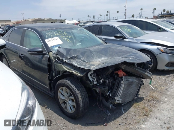 2016 Volkswagen Passat S with VIN 1VWAT7A30GC053798, listed as a IAAI auction lot 42104287 with 58,641 mi miles and . Bid and sale history available at DreamBid. Image 1.