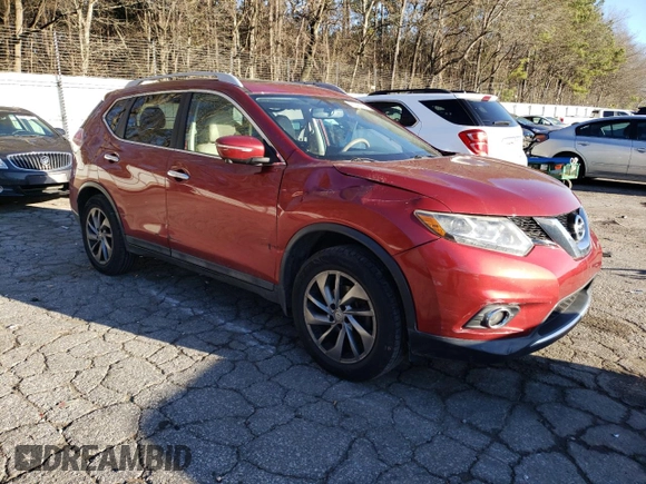 2015 Nissan Rogue SL with VIN 5N1AT2MT0FC832274, listed as a Copart auction lot 47627635 with 0 mi miles and Salvage Title. Bid and sale history available at carsss.com. Image 4.