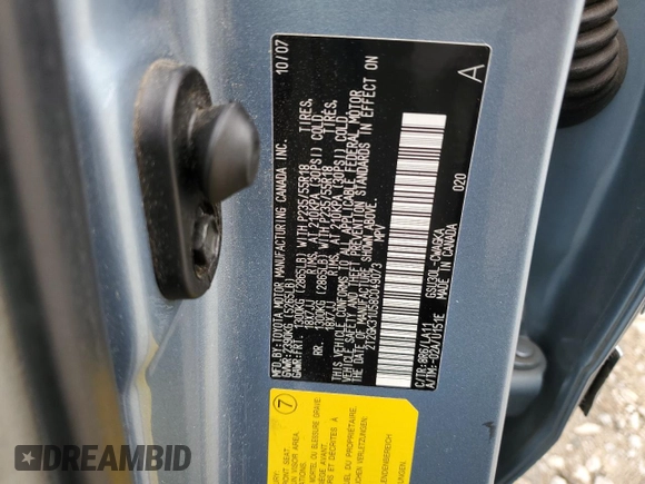 2008 Lexus RX 350 with VIN 2T2GK31U58C049073, listed as a Copart auction lot 54323865 with 196,026 mi miles and Salvage Title. Bid and sale history available at DreamBid. Image 13.