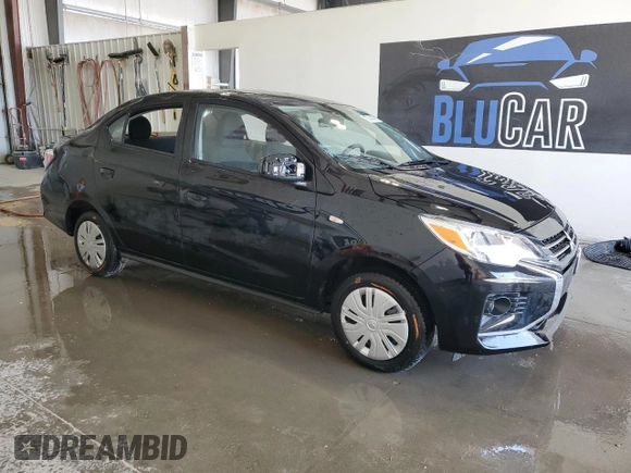 2024 Mitsubishi Mirage ES z VIN ML32FUFJ5RHF18365, wystawiony jako Copart lot #54029955 z przebiegiem 3 175 mil mil oraz Szkoda całkowita • Salvage title. Historia ofert i sprzedaży dostępna na DreamBid. Obrazek 4.