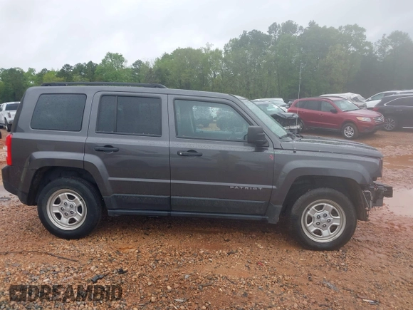 2017 Jeep Patriot Sport with VIN 1C4NJPBA0HD157503, listed as a IAAI auction lot 41957969 with 107,616 mi miles. Bid and sale history available at carsss.com. Image 13.
