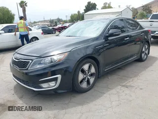 2013 Kia Optima Hybrid EX with VIN KNAGM4AD3D5057701, listed as a IAAI auction lot 42111647 with 160,426 mi miles. Bid and sale history available at carsss.com. Image 2.