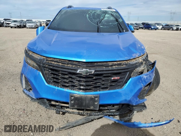 2024 Chevrolet Equinox RS with VIN 3GNAXMEG9RS161649, listed as a Copart auction lot 51132025 with 65,233 mi miles and Salvage Title. Bid and sale history available at DreamBid. Image 5.
