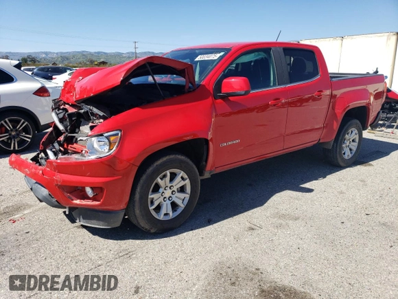 2020 Chevrolet Colorado 2WD LT with VIN 1GCGSCEN5L1213667, listed as a Copart auction lot 50034075 with 44,840 mi miles and Salvage Title. Bid and sale history available at carsss.com. Image 1.