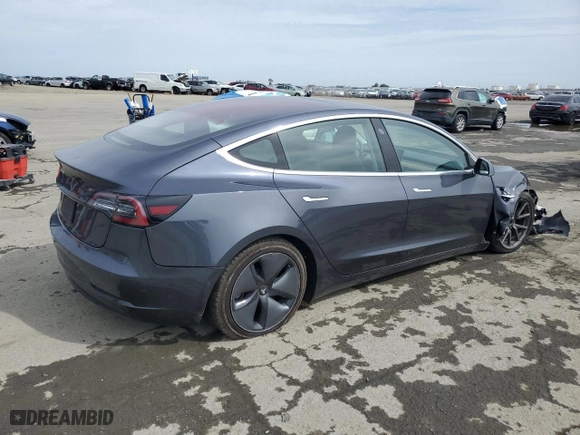 2018 Tesla Model 3 Long Range Battery with VIN 5YJ3E1EA1JF158257, listed as a Copart auction lot 49722065 with 48,657 mi miles and Salvage Title. Bid and sale history available at carsss.com. Image 3.