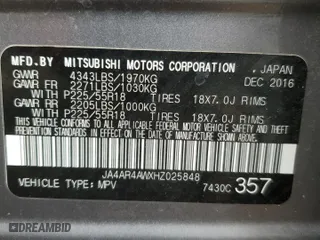 2017 Mitsubishi Outlander Sport SEL 2.4 with VIN JA4AR4AWXHZ025848, listed as a Copart auction lot 48396745 with 53,843 mi miles and Salvage Title. Bid and sale history available at carsss.com. Image 14.